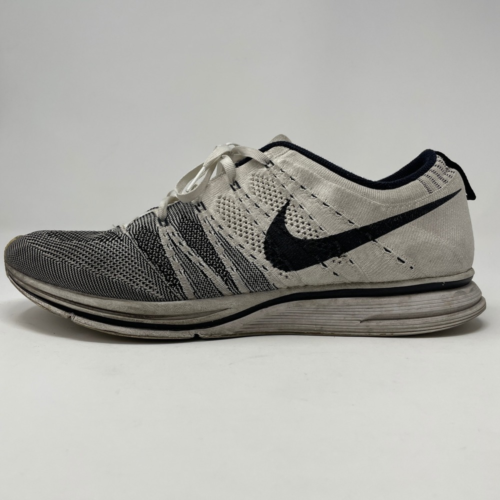 Nike Flyknit Trainer White Black 2012 Mens 11.5 Running Shoes 532984-100 Read